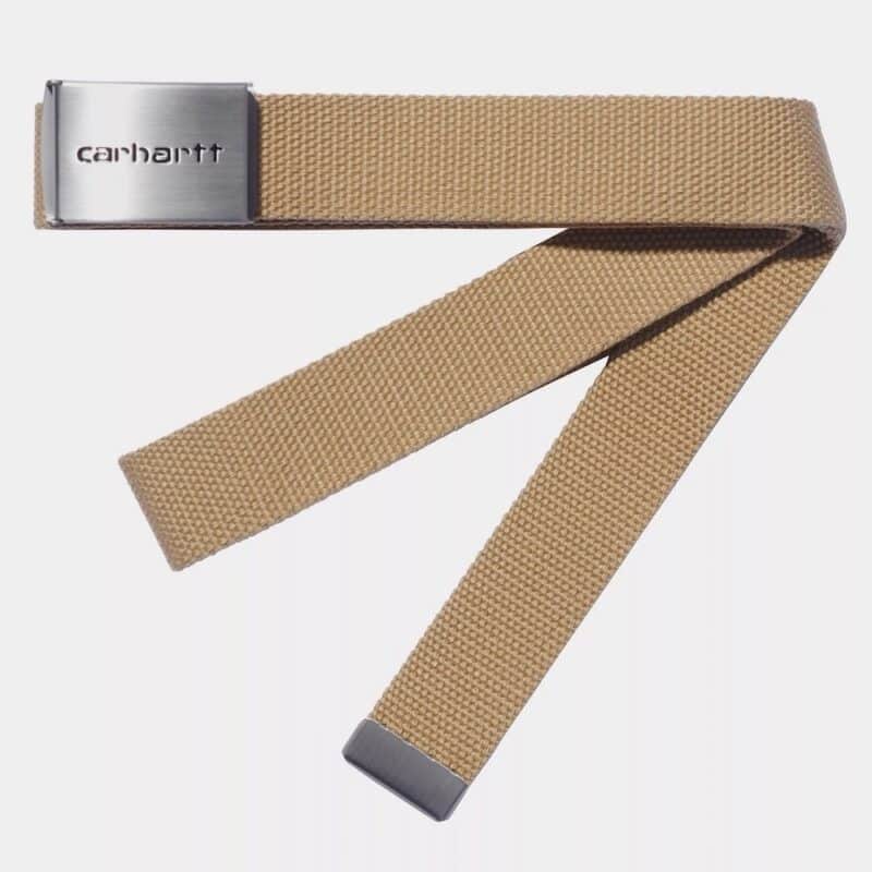 Carhartt WIP Clip Gürtel Chrome - Dusty H Brown