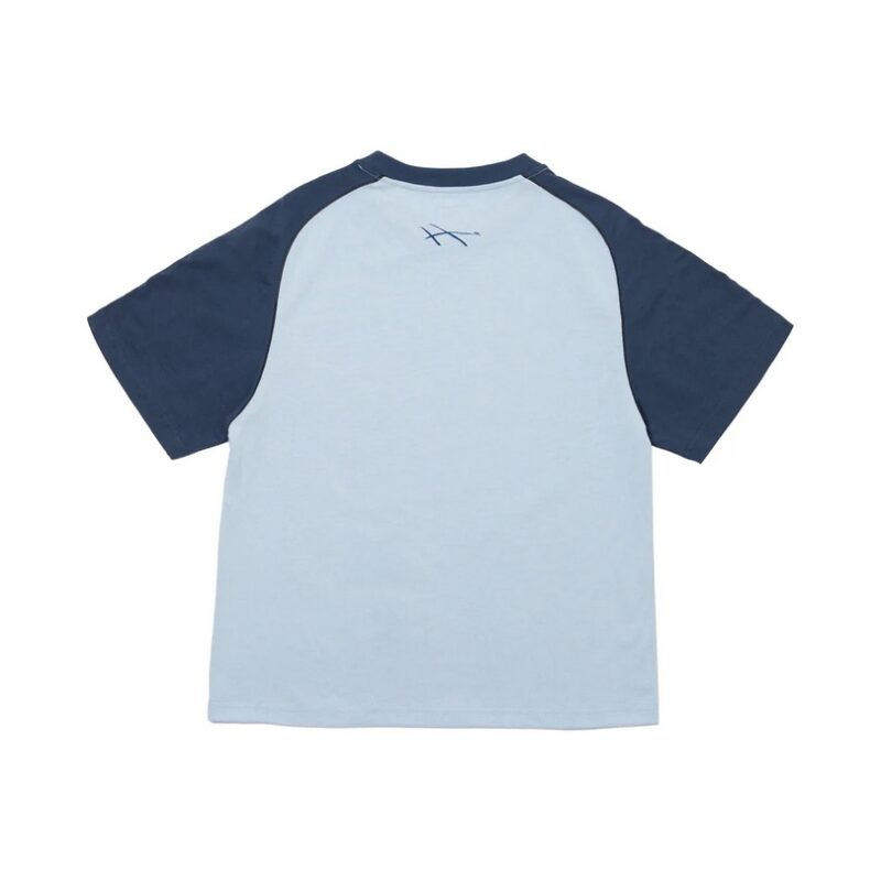 Hoddle Warped Jersey T-Shirt - Blue - Image 2