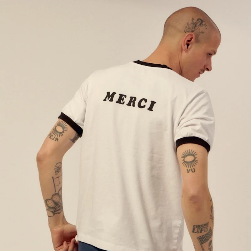 Rassvet Merci Ringer T-Shirt - White – Bild 5