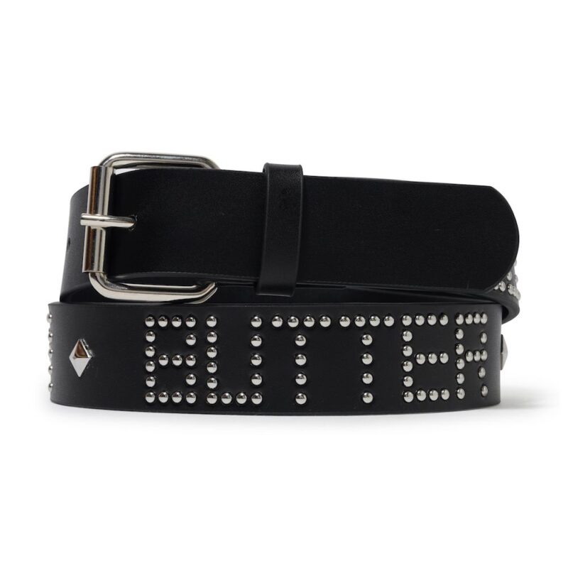 Butter Goods Leather Stutted Belt - Black