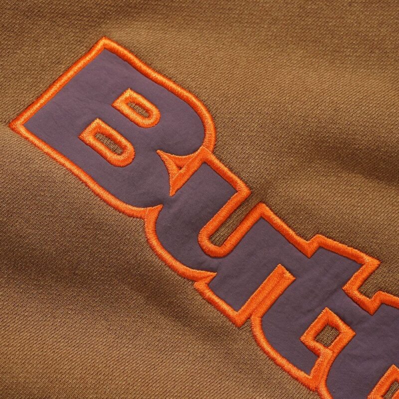 Butter Goods Nylon Logo Applique Hoodie - Brown - Image 3