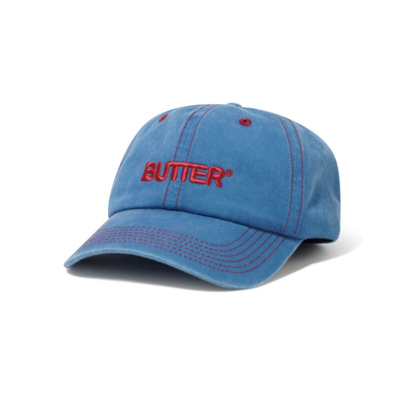 Butter Goods Rounded Logo 6 Panel Cap - Sky Blue