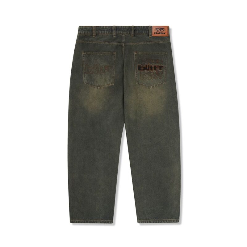 Butter Goods Warped Denim Hose (BAGGY) - Dirty Wash Indigo