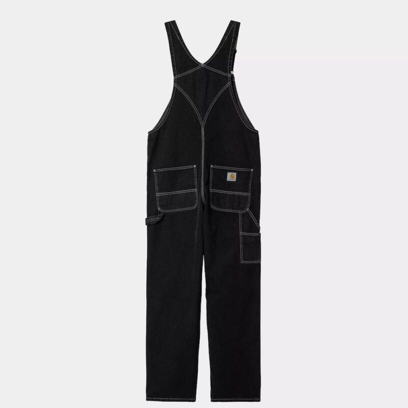 Carhartt WIP Bib Overall - Black Stone Washed - Image 2