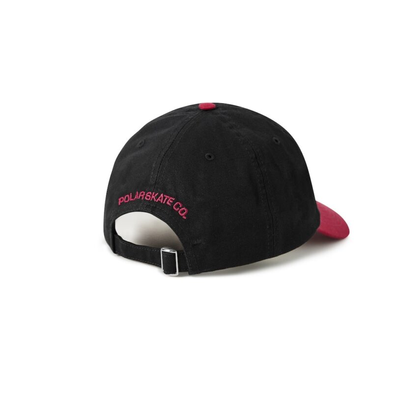 Polar Skate Co. Stroke Logo Sai Cap - Black / Redcurrant – Bild 2