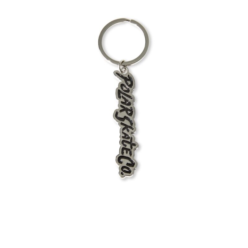 Polar Skate Co. Surf Logo Keychain - Silver / Black