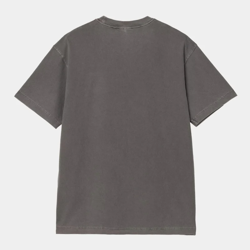 Carhartt WIP S/S Nelson T-Shirt - Graphite Garment Dyed – Bild 2