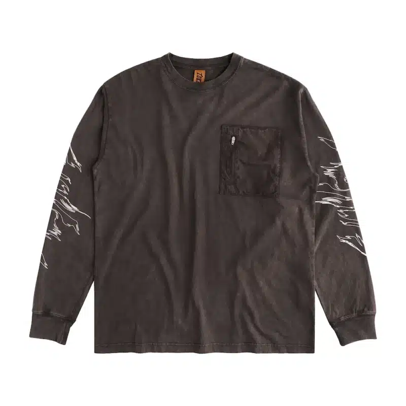 Token Acid Pocket Longsleeve - Faded Wash Chocolate