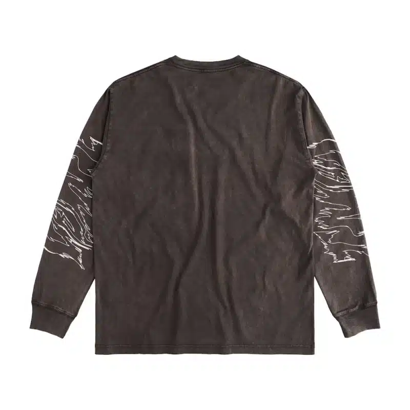 Token Acid Pocket Longsleeve - Faded Wash Chocolate - Image 2