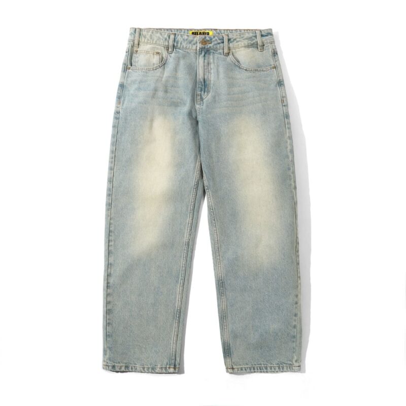 Butter Goods Ace Denim Hose (Relaxed) - Distressed Light Blue - Image 2