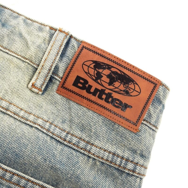 Butter Goods Ace Denim Hose (Relaxed) - Distressed Light Blue - Image 4