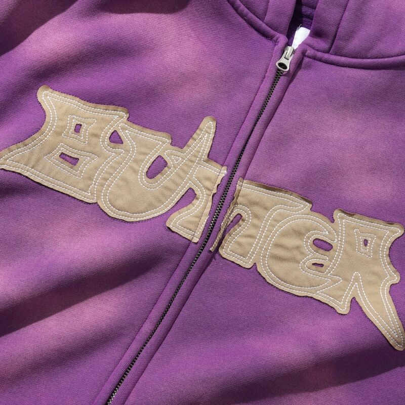 Butter Goods Encounter Zip-Thru Hoodie - Washed Purple – Bild 2