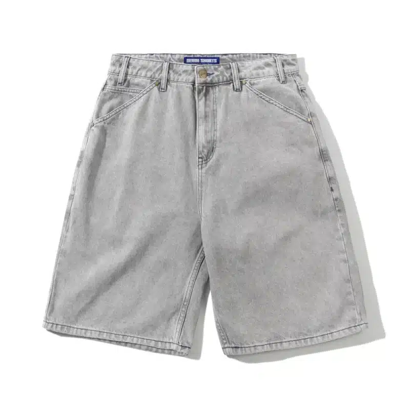 Butter Goods Encounter Denim Shorts (Baggy) - Washed Soft Grey – Bild 2