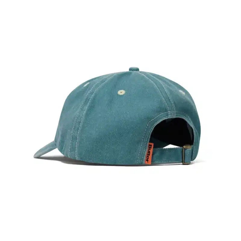 Butter Goods Roundes Logo 6 Panel Cap - Washed Ocean - Image 2