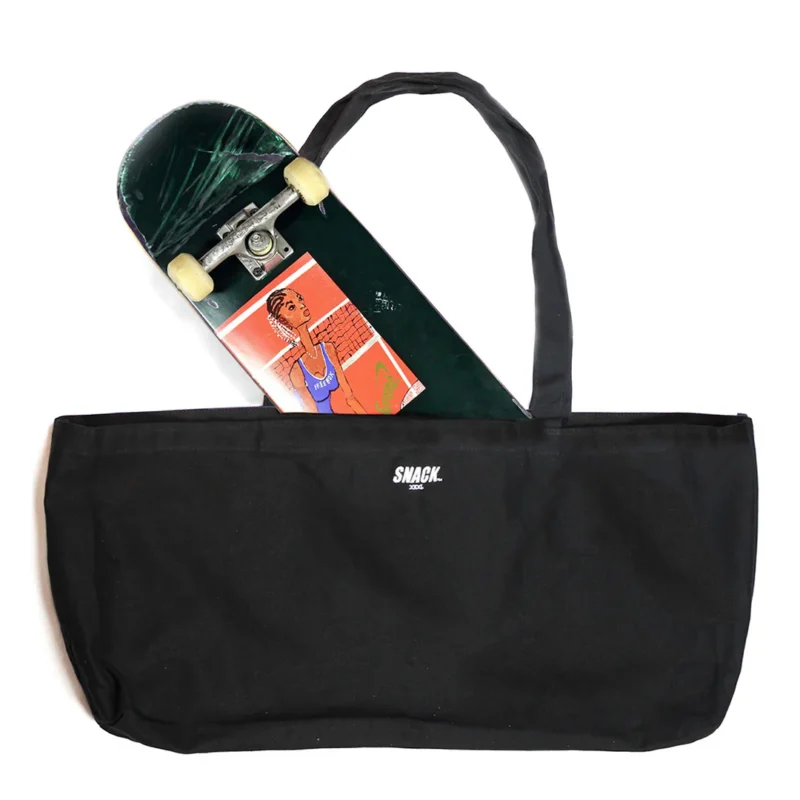 Snack XXXL Skateboard Tote Bag - Black