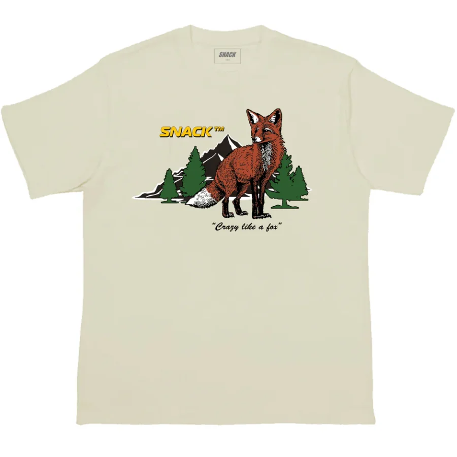 Snack Crazy Like A Fox T-Shirt - Cream