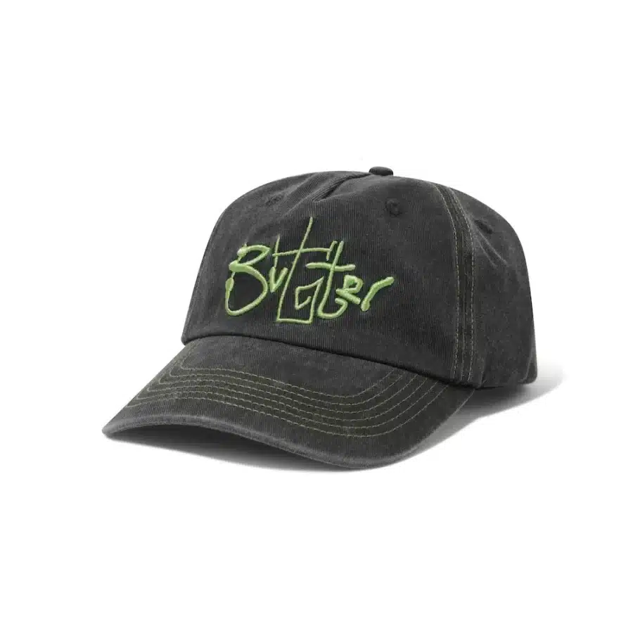 Butter Goods Scribble 5 Panel Cap - Washed Black