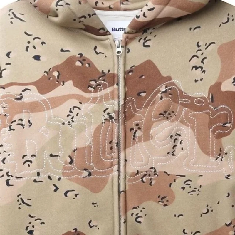 Butter Goods Breakdown Zip-Thru Hoodie - Desert Camo – Bild 2