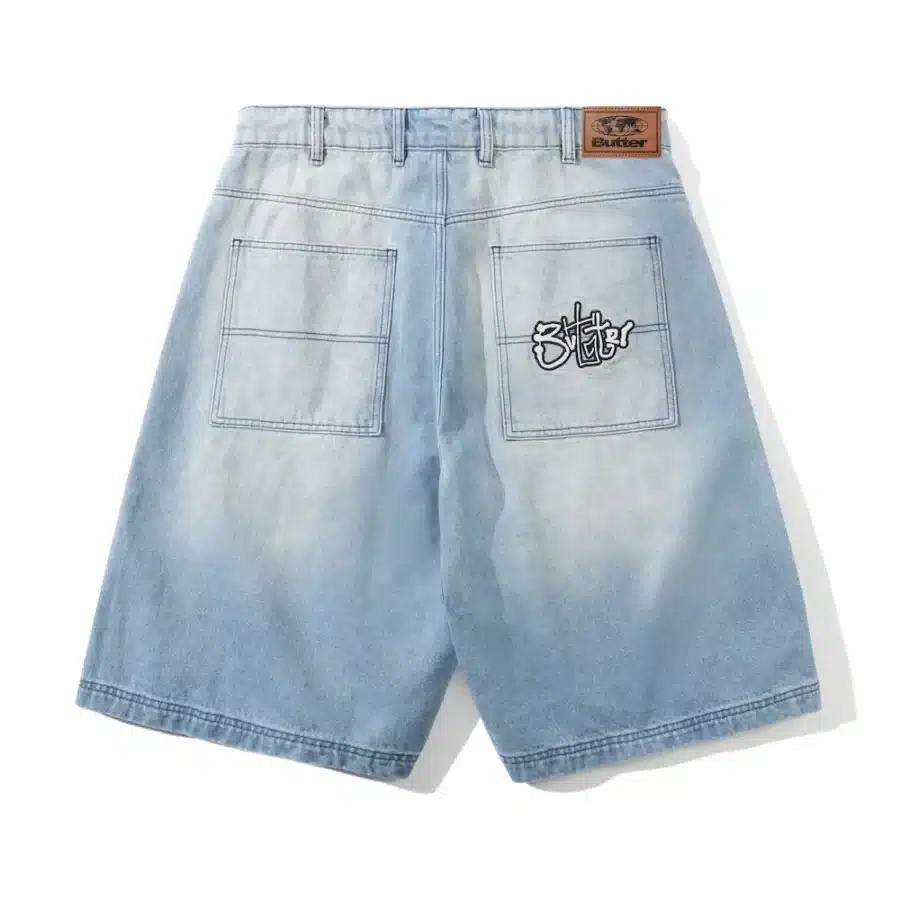 Butter Goods Scribble Denim Short - Faded Light Blue