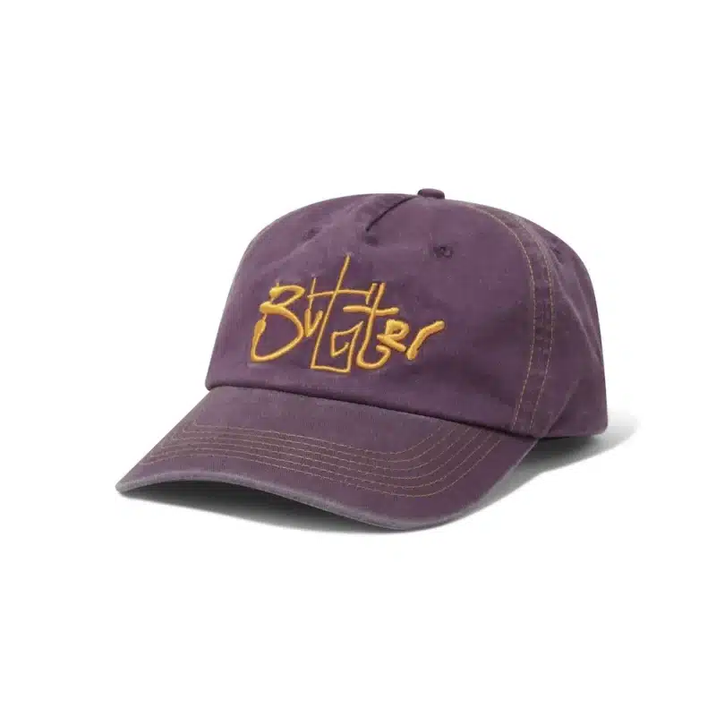 Butter Goods Scribble 5 Panel Cap - Washed Mauve