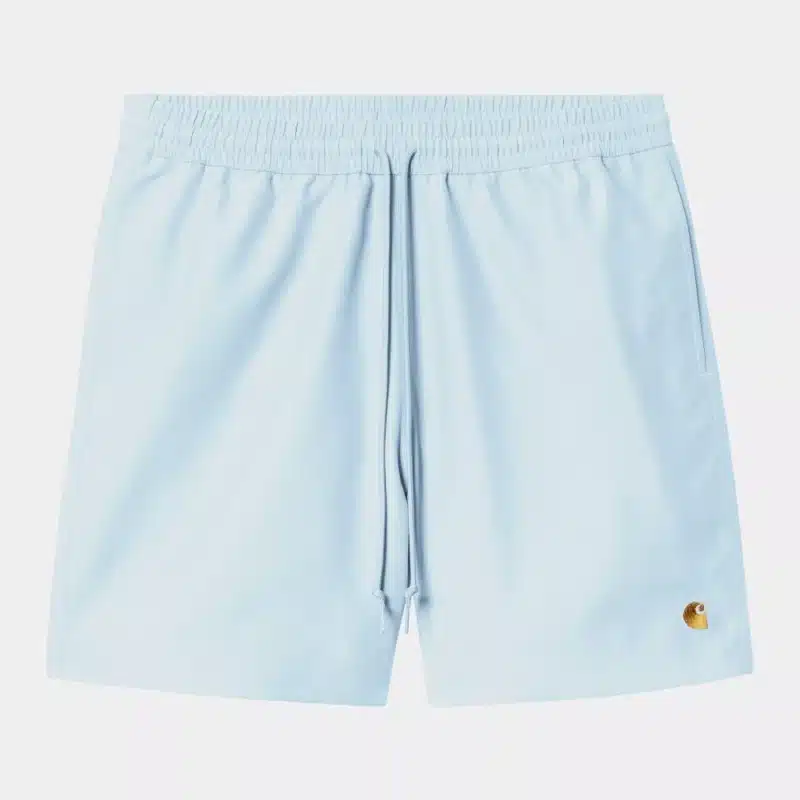 Carhartt WIP Chase Badehose - Air Sky / Gold