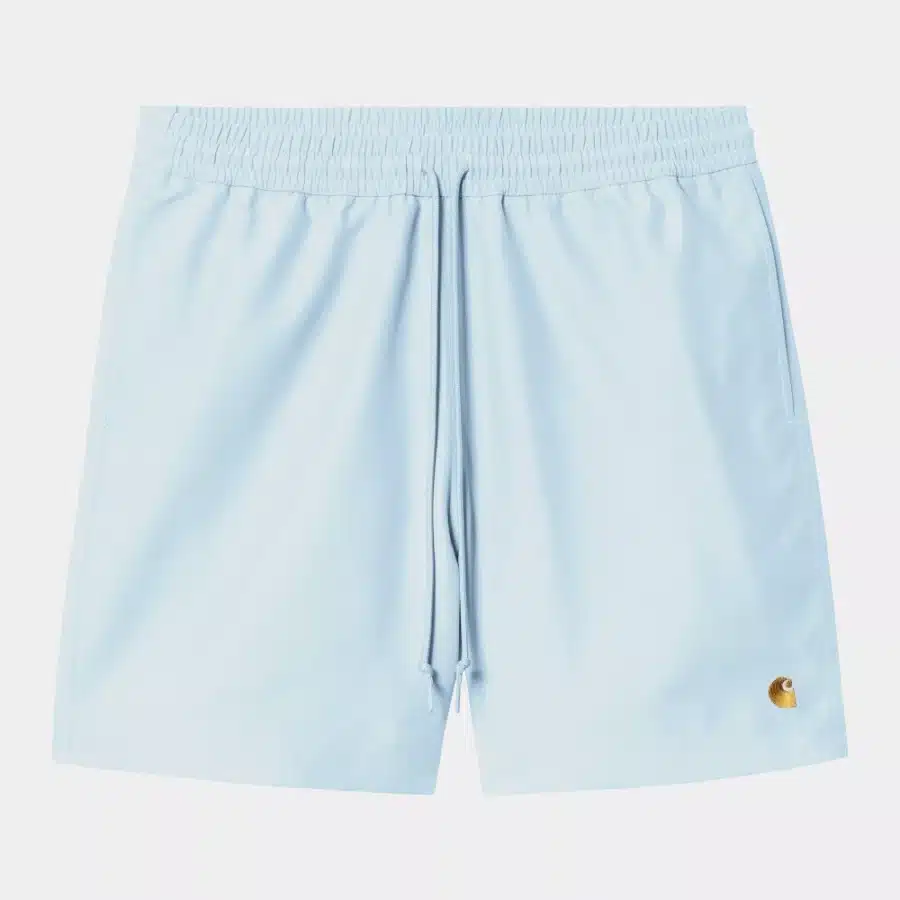 Carhartt WIP Chase Badehose - Air Sky / Gold