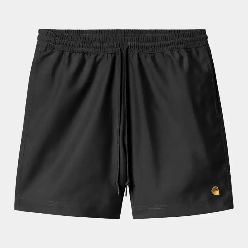 Carhartt WIP Chase Badehose - Black / Gold