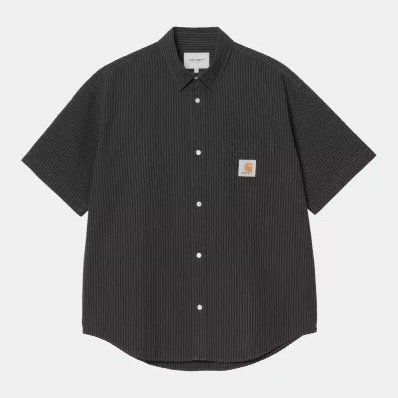 Carhartt WIP S/S Toland Hemd - Black Striped