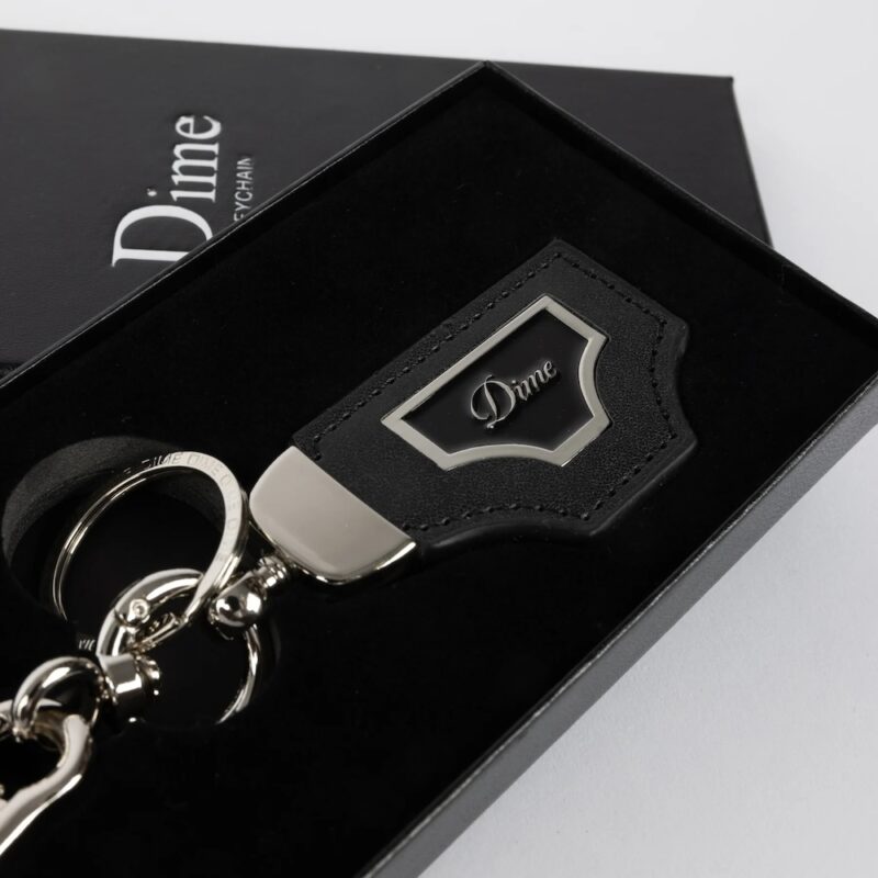 Dime Cursive Leather Keychain - Black – Bild 2