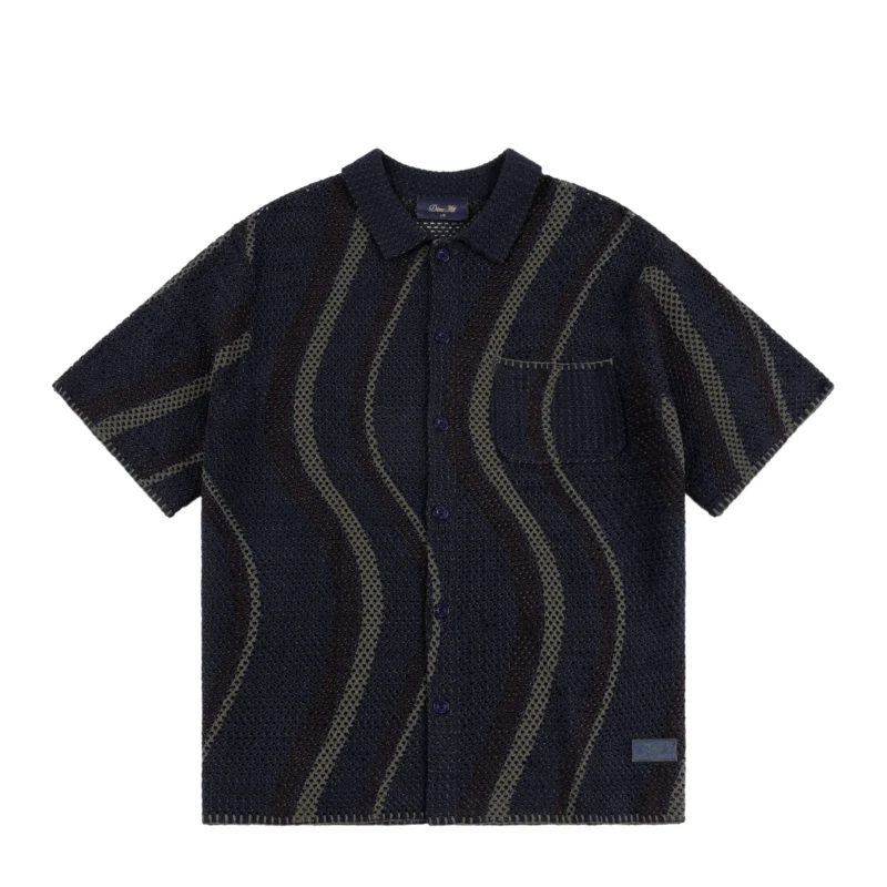 Dime Soleil Button Up Knit - Navy
