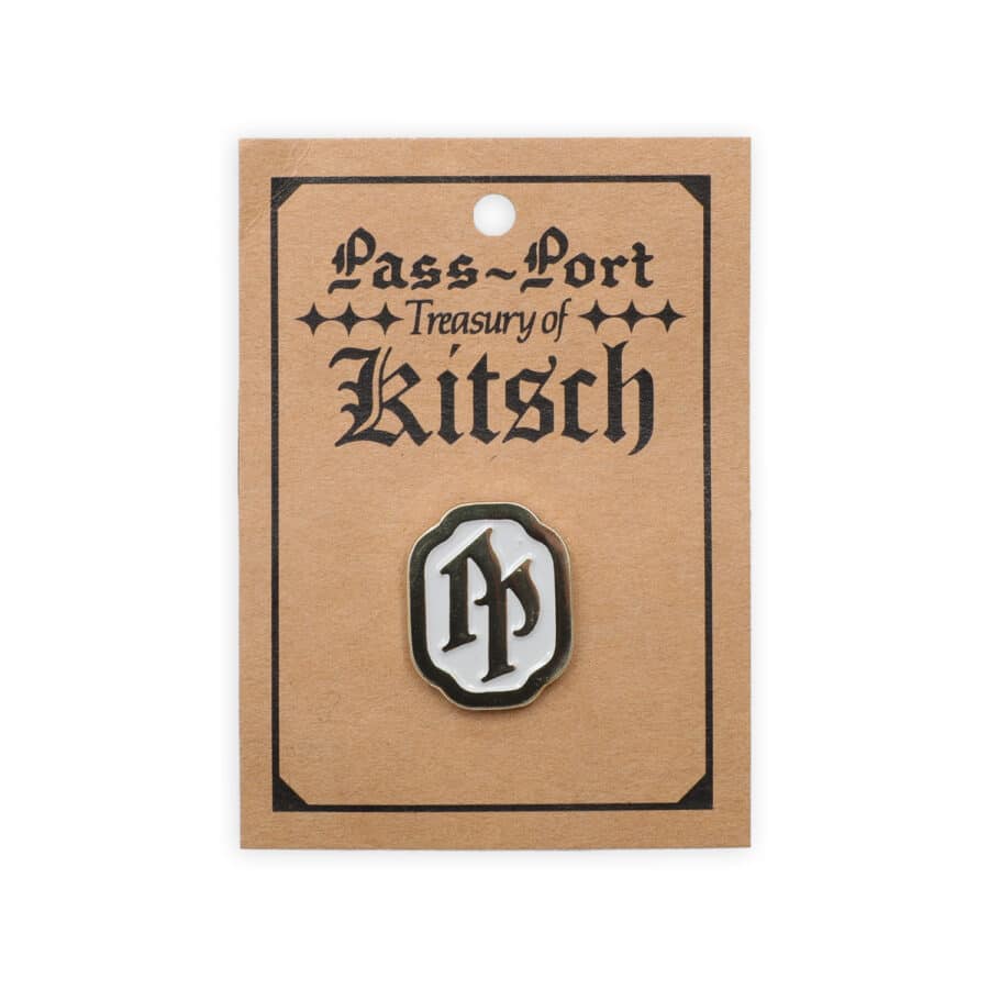 Pass Port Emblematic Pin - Gold / White