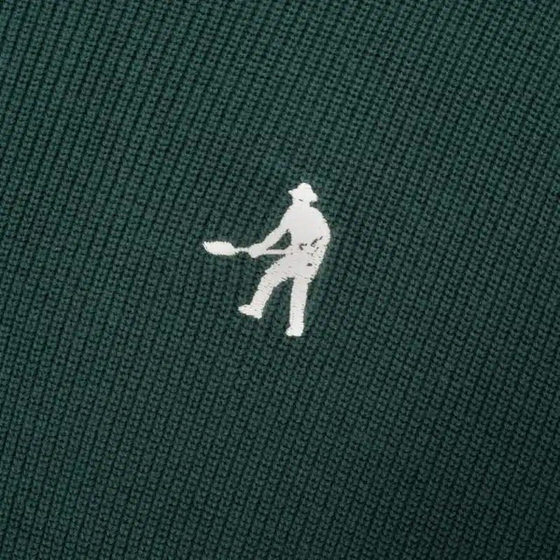 Pass Port Organic Cotton Stripe Knit Sweater - Dark Green - Image 2