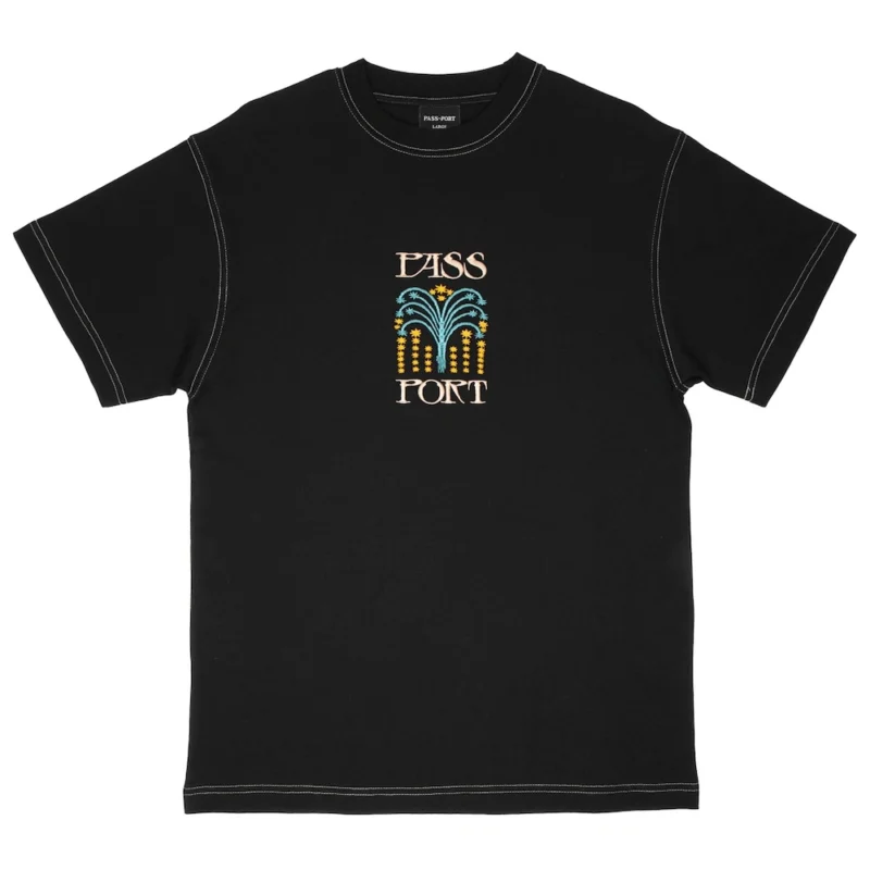 Pass Port Roman Candle T-Shirt - Black