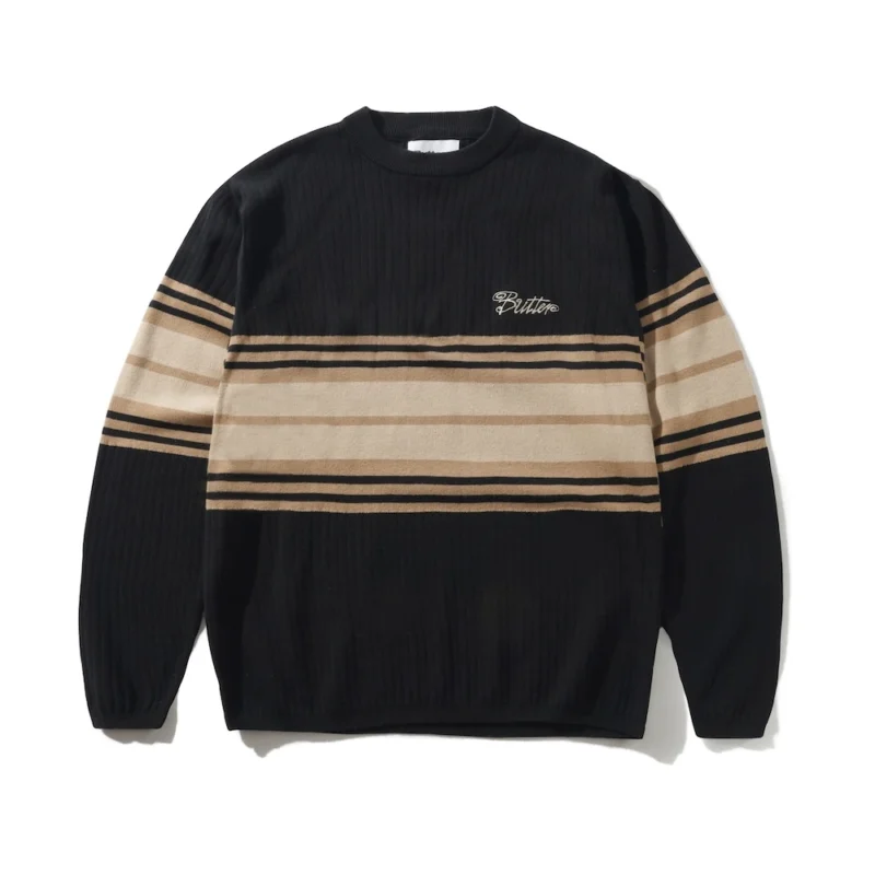Butter Goods Crest Knit Sweater - Black