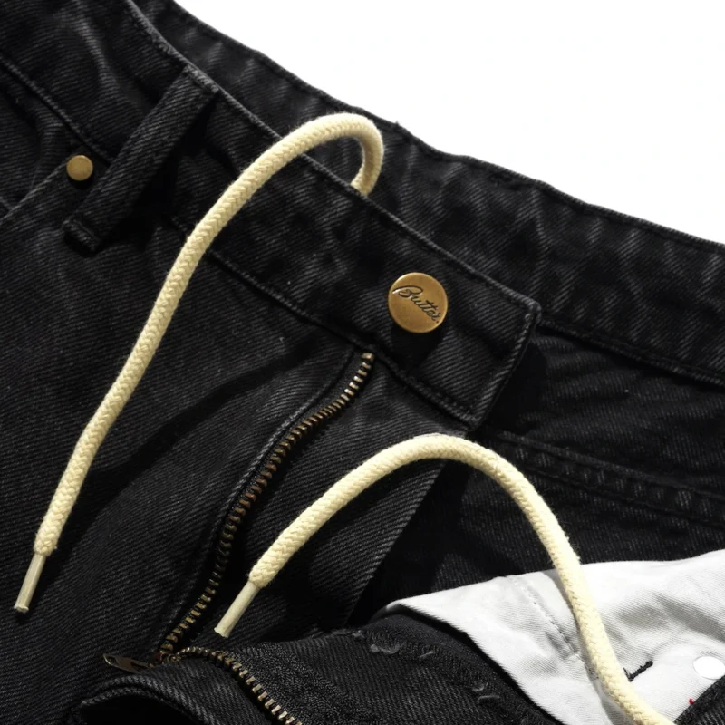 Butter Goods Straight Leg Denim Hose - Washed Black – Bild 3