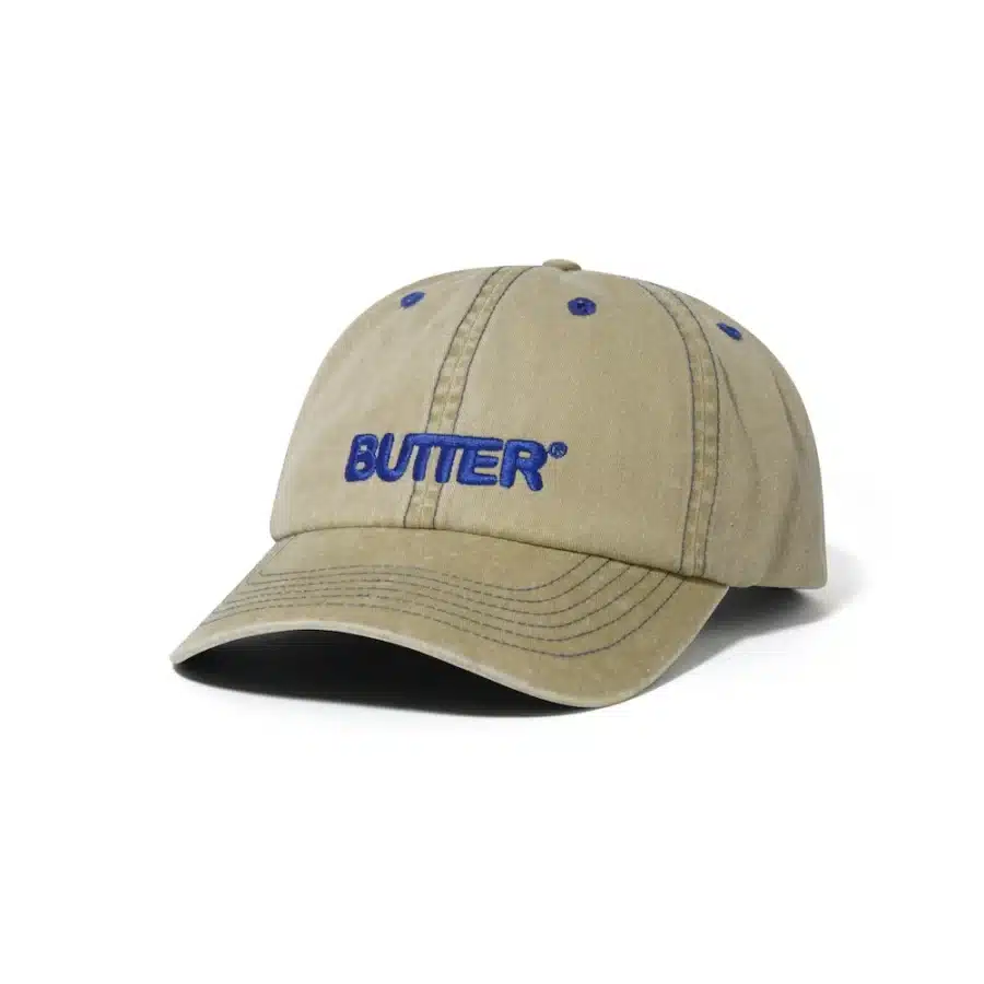 Butter Goods Rounded Logo 6 Panel Cap - Washes Sand