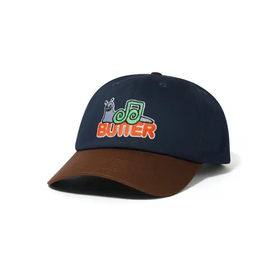 Butter Goods Snail 6 Panel Cap - Navy / Walnut