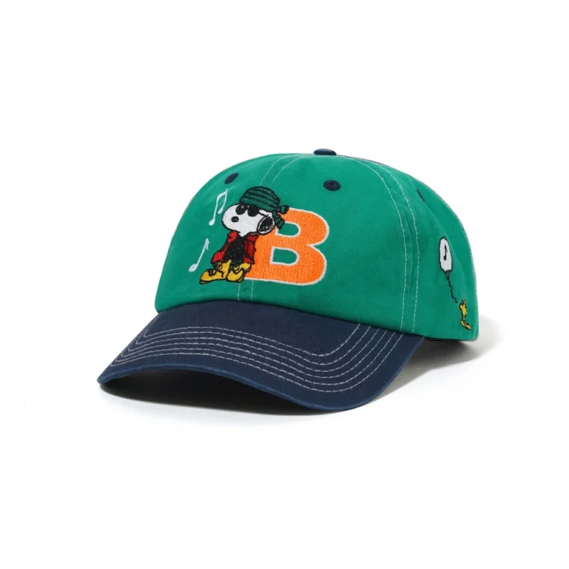 Butter® / Peanuts® Music Snapback Cap - Washed Kelly Green / Navy