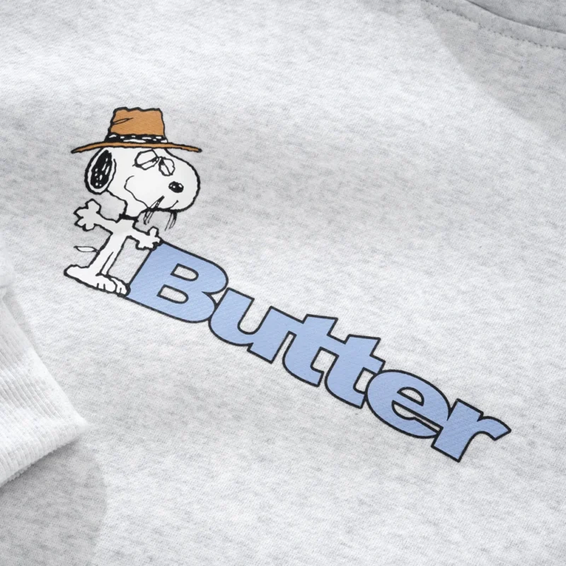 Butter® / Peanuts™ Spike Logo Pullover Hoodie - Ash – Bild 2
