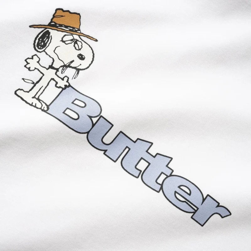 Butter® / Peanuts™ Spike Logo T-Shirt - White – Bild 2