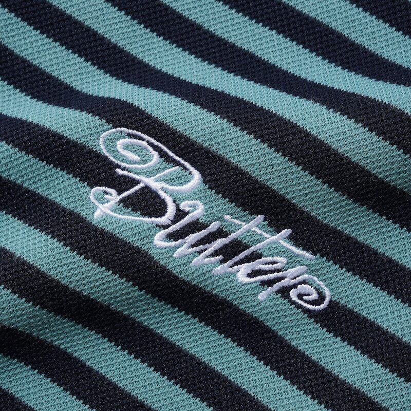 Butter Goods Stripe Polohemd - Navy / Marine - Image 3
