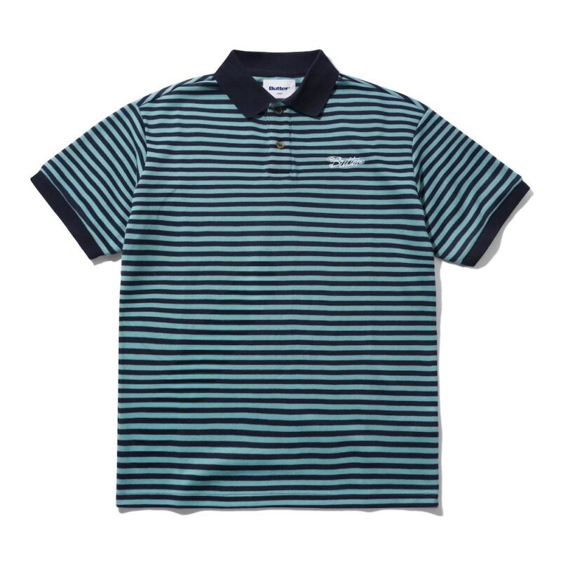 Butter Goods Stripe Polohemd - Navy / Marine