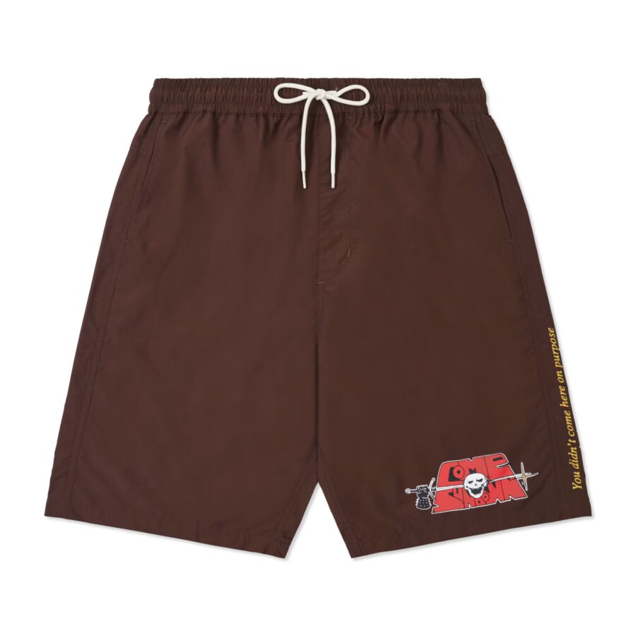 Come Sundown Split Shorts - Brown