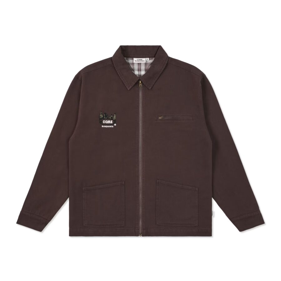 Come Sundown Toil Jacke - Washed Brown