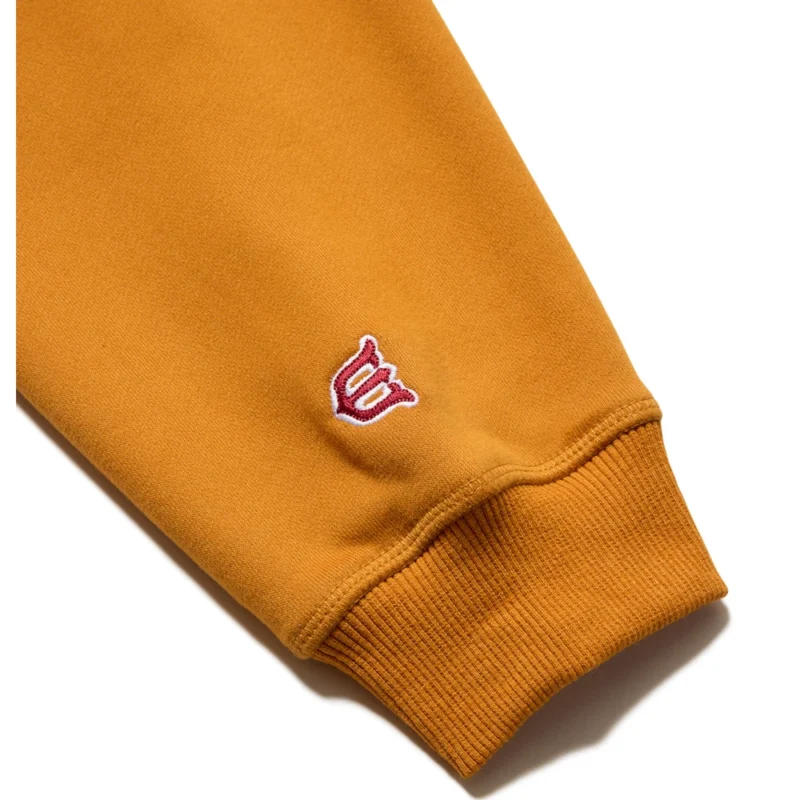 Evisen Arch Logo Patch Hoodie - Mustard - Image 3