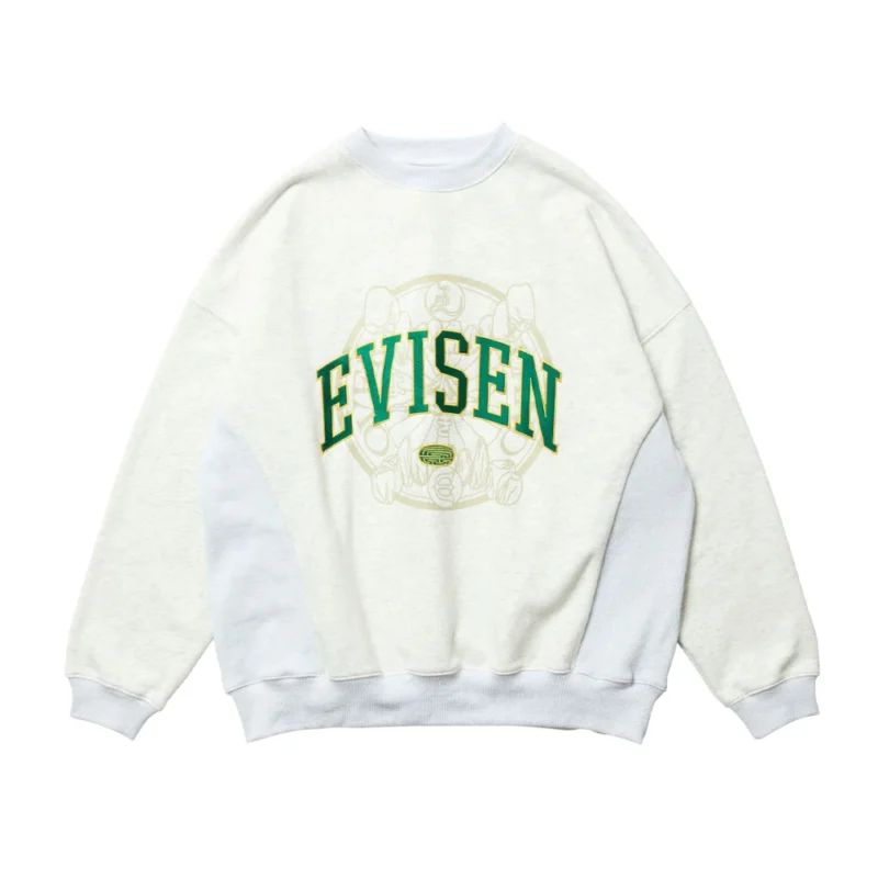 Evisen College Over Logo Sweatshirt - Grey