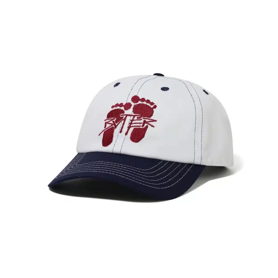 Butter Goods Footprints 6 Panel Cap - White