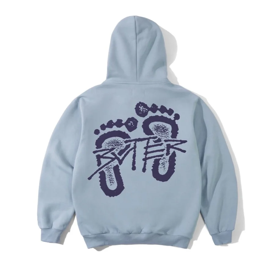 Butter Goods Footprints Pullover Hoodie - Ice