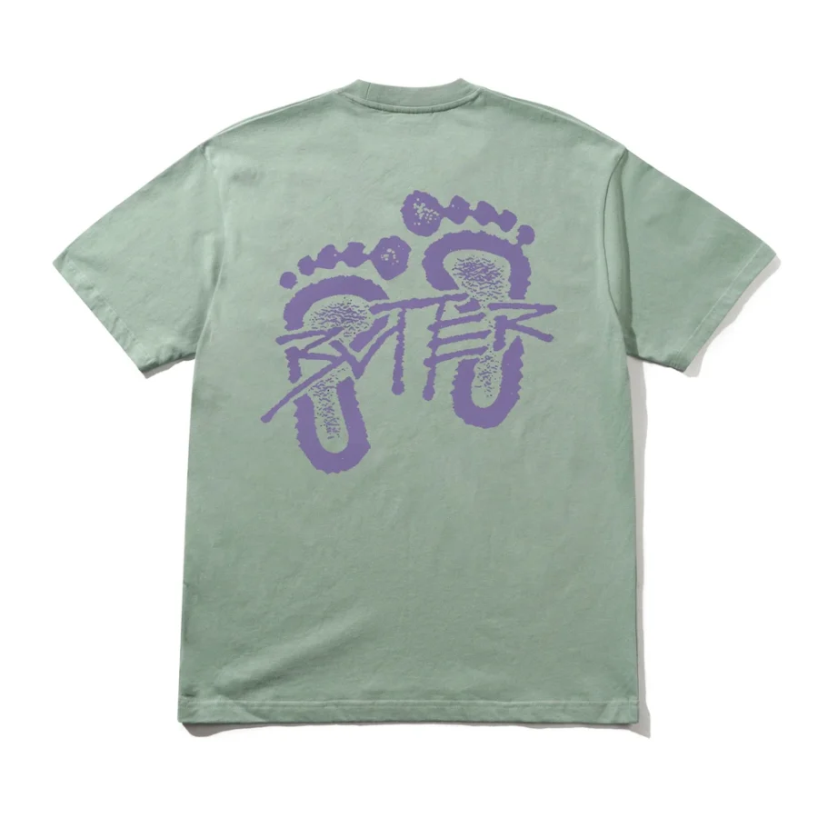 Butter Goods Footprints T-Shirt - Dull Mint