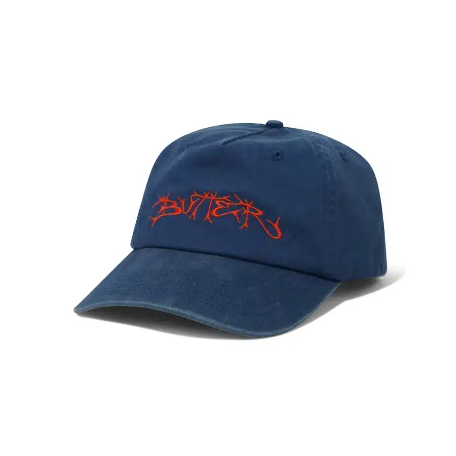 Butter Goods Scrawling 5 Panel Cap - Washed Navy